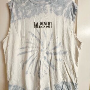 Taylor Swift Gray and White Tank Top